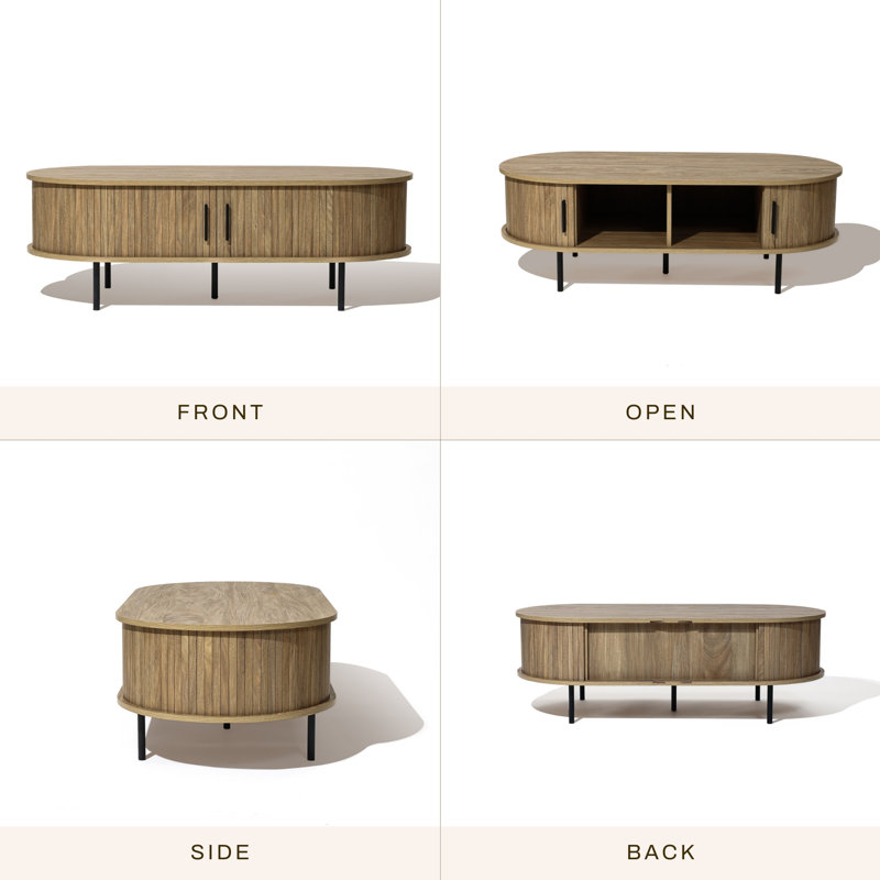 Hokku Designs Mid-Century Modern Coffee Table with Storage Hokku Designs Mid-Century Modern Coffee Table with Storage